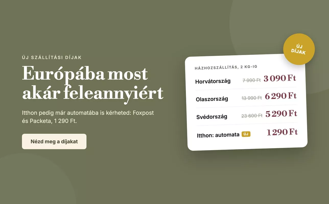Új szállítási díjak: Európába akár feleannyiért, itthon automatába 1 290 Ft