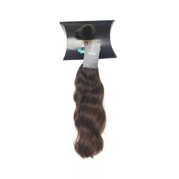 Festetlen magyar póthaj · 42 cm · 82 g · barna (4–5) · hullámos