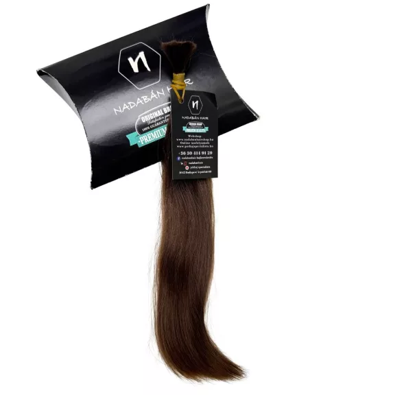 N2-12 egyenes szőke magyar póthaj a Nadabán Hair dobozán (30–32 cm, 18 g)