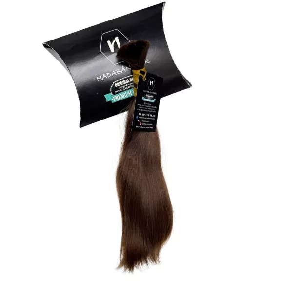 N2-5 egyenes világosbarna–sötétszőke magyar póthaj a Nadabán Hair dobozán (30–32 cm, 50 g) N2-5 egyenes világosbarna–sötétszőke magyar póthaj a Nadabán Hair dobozán (30–32 cm, 50 g)