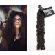 eredeti göndör európai magyar póthaj sötétbarna curly hair extensions