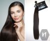 Vágott emberi feldolgozatlan haj, középbarna póthaj 60-65 cm 96 gramm