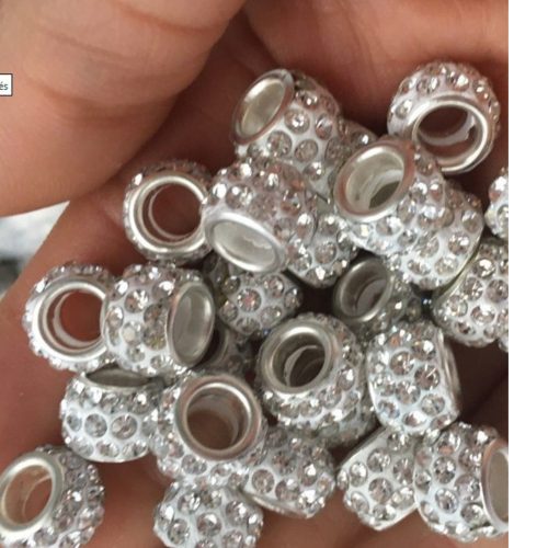 Hajdísz-hajékszer gyűrű forma strassz kövekkel ezüstös színben 1db