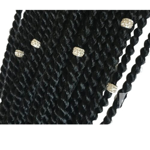 Hajdísz-hajékszer gyűrű forma strassz kövekkel ezüstös színben 1db