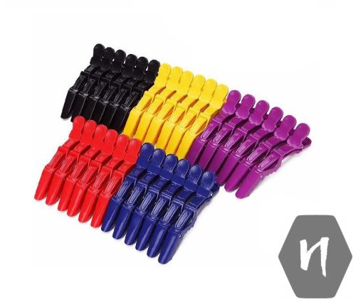 Hajcsipesz krokodil csat 1db piros színben