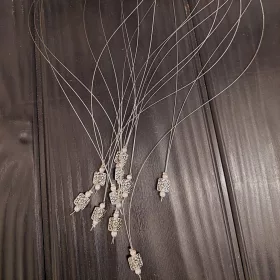 Nano hurok (30cm) halvány rózsaszín gyönggyel