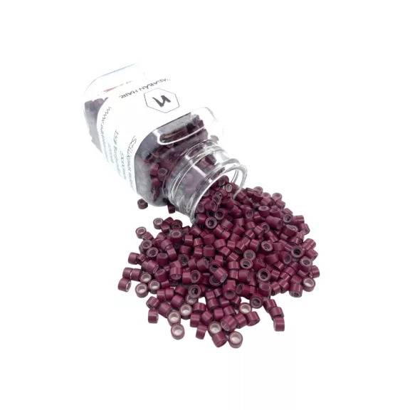 Szilikonos mikrogyűrű 15# burgundi vörös (1000 db) Szilikonos mikrogyűrű 15# burgundi vörös (1000 db)