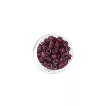 Szilikonos mikrogyűrű 15# burgundi vörös (100 db)