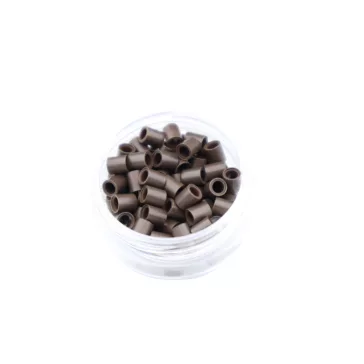 Szilikonos mikrohüvely perem nélkül 5# barna 100db 4mm