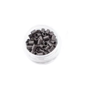 Szilikonos mikrohüvely perem nélkül 3# sötétbarna 100db 4mm