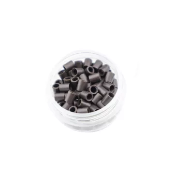 Szilikonos mikrohüvely perem nélkül 3# sötétbarna 100db 4mm