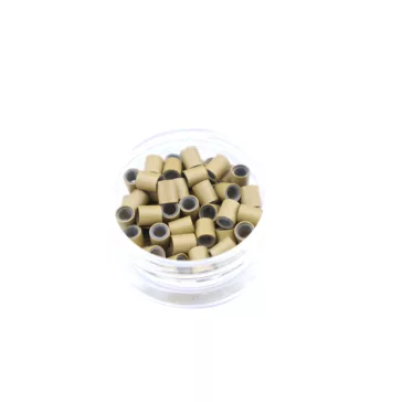 Szilikonos mikrohüvely perem nélkül 8# középszőke 100db 4mm