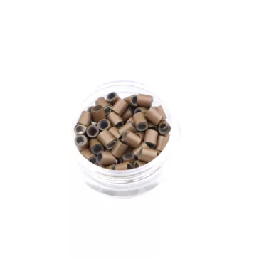 Szilikonos mikrohüvely perem nélkül 11# világosbarna 100db 4mm 