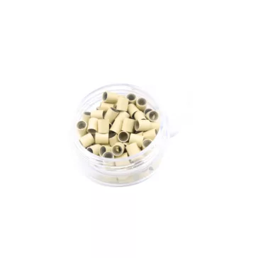 Szilikonos mikrohüvely perem nélkül 13# világosszőke 100db 4mm