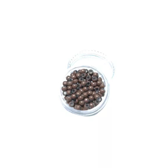 Szilikonos nano gyűrű 11# világosbarna (100db), 1.6 mm-es belső átmérővel
