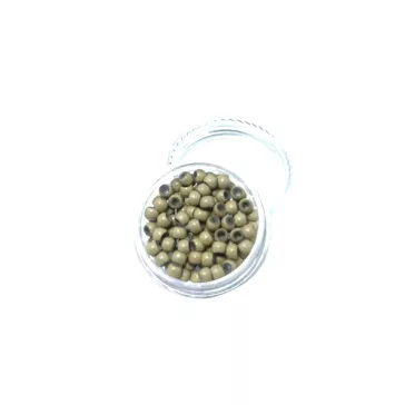   Szilikonos nano gyűrű 6# hamvas középszőke (100db), 1.6 mm-es belső átmérővel