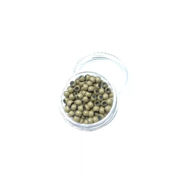 Szilikonos nano gyűrű 6# hamvas középszőke (100db), 1.6 mm-es belső átmérővel