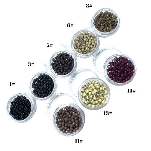 Szilikonos nano gyűrű 8# sötétszőke (100db), 1.6 mm-es belső átmérővel