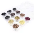   Szilikonos nano gyűrű 12X100db szett vegyes színekben, 1.6 mm-es belső átmérővel